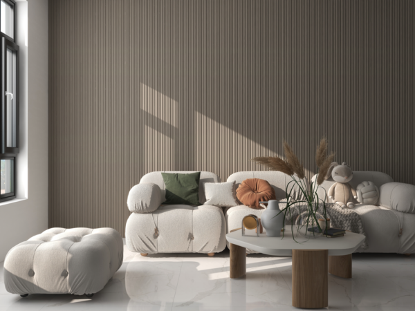 Taupe Decorative Ribbed Wall Panel | Luvanto