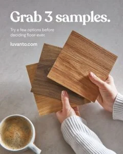 Grab 3 free flooring samples with Luvanto